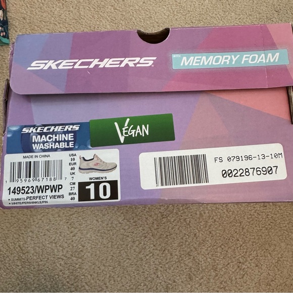 NIB NWT $90 Skechers Summits Perfect View Slip-On Sneakers Memory Foam White 10 - Picture 8 of 9